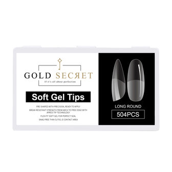 Gold Secret Soft Gel Tips long round