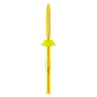 Gold Secret Carbide Bitje Kegel Extra Smal geel