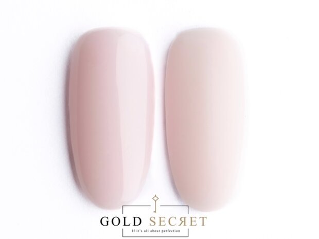 gold secret builder gel milky pink tips