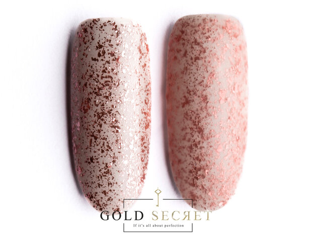 gold secret top coat flakes rose