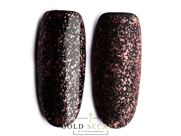 gold secret top coat flakes rose