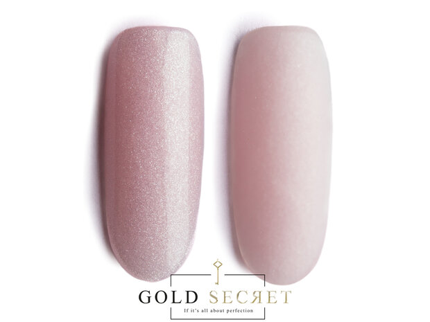 gold secret acrylgel pink shimmer