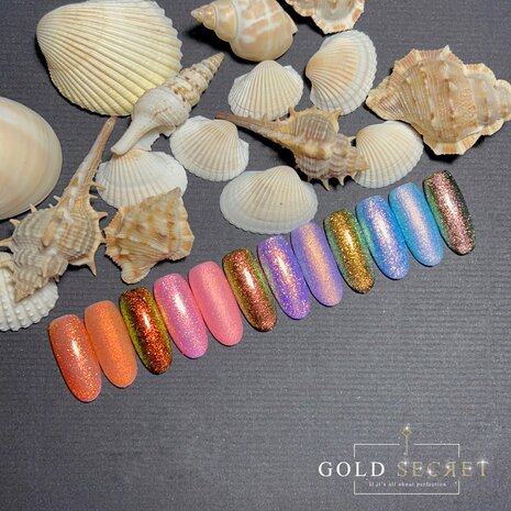 gold secret gel polish mermaid