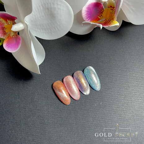 gold secret gel polish mermaid met cateye 1