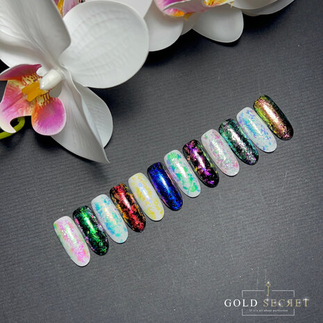 Gold Secret Chrome Flakes Opal