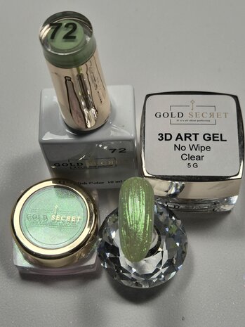 Gold Secret 3D Art Gel No Wipe Clear